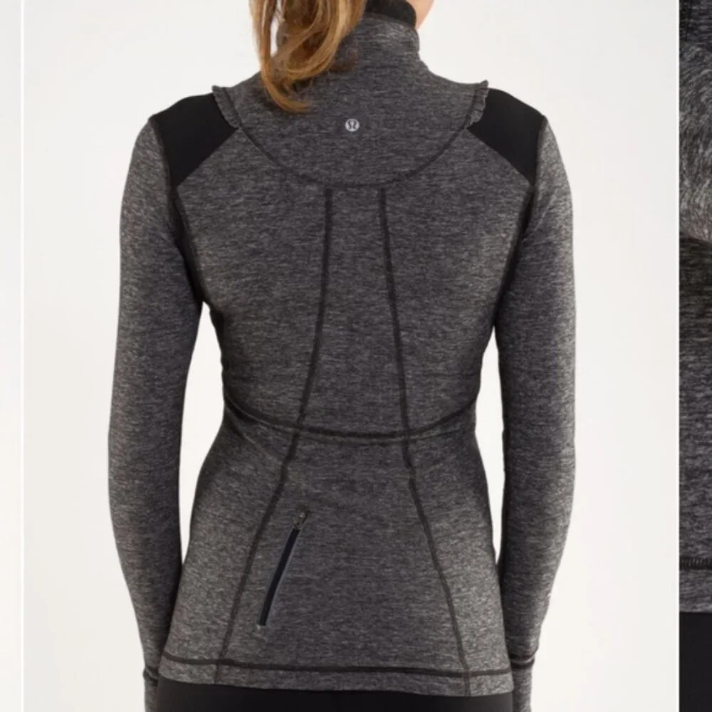 Lululemon Run Your Heart Out Pullover (First Release) Heathered Black - Picture 2 of 16